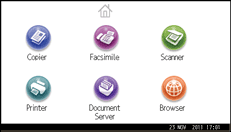 Operation panel screen illustration