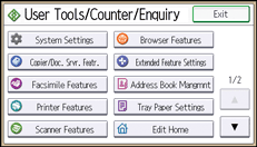 Operation panel screen illustration