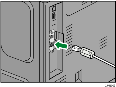 illustration of connecting Ethernet cable