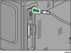illustration of connecting the USB interfece cable
