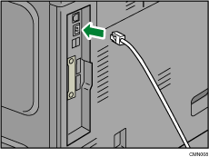 illustration of connecting the Ethernet interface cable