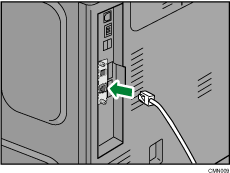 illustration of connecting Ethernet cable