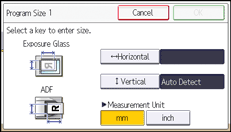 Operation panel screen illustration