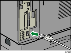 illustration of connecting the Ethernet interface cable