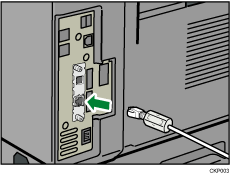 illustration of connecting Ethernet cable