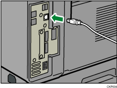 illustration of connecting the USB interfece cable