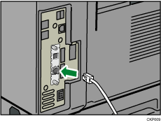 illustration of connecting Ethernet cable