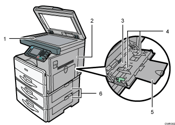 Main unit illustration numbered callout illustration