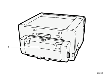 illustratie apparaatbehuizing met genummerde onderdelen