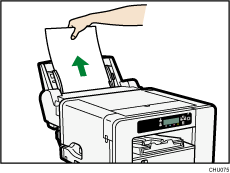 Illustratie van handinvoerlade