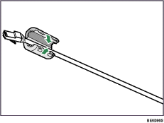 Illustration of Ethernet cable with ferrite core 