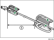 Illustration of Ethernet cable with ferrite core 