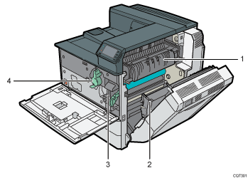 Printer illustration numbered callout illustration