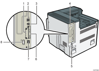 Printer illustration numbered callout illustration