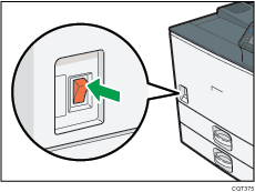 Main power switch illustration