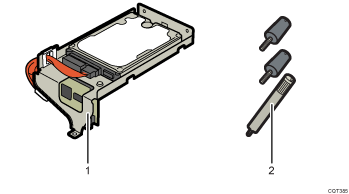 Hard disk contents illustration numbered callout illustration