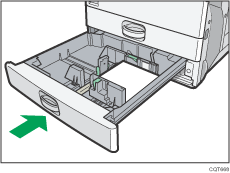 Paper feed tray illustration