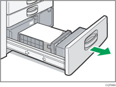 Paper feed tray illustration