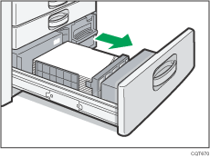 Paper feed tray illustration