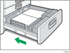 Paper feed tray illustration