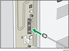 Illustration of connecting Ethernet cable