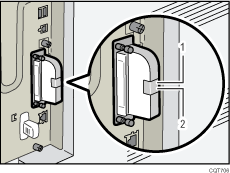 Rear side of the printer illustration